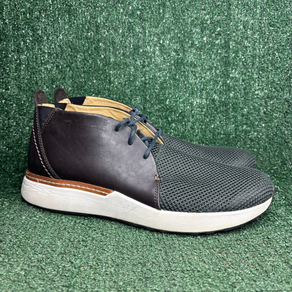 Tsubo Yobo Chukka Leather Mesh Hybrid Comfort Sneakers Brown White Mens Size 13